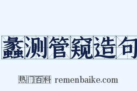 蠡测管窥造句是什么意思的图片